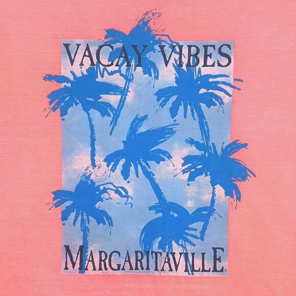 Margaritaville Vacay Vibes Crew Neck Tee - Burnt Coral - Size XL - Picture 4 of 5